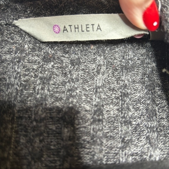 Athleta Womens Gray Tiburon Ribbed Knit Draped Cardigan size XS - Picture 8 of 9